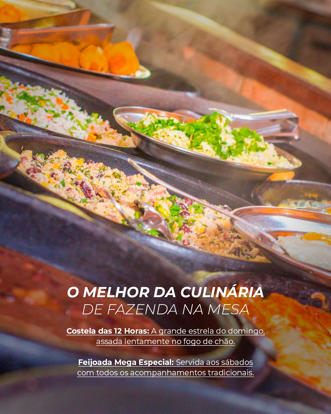 Cartaz da culinária da fazenda do Minha Glória