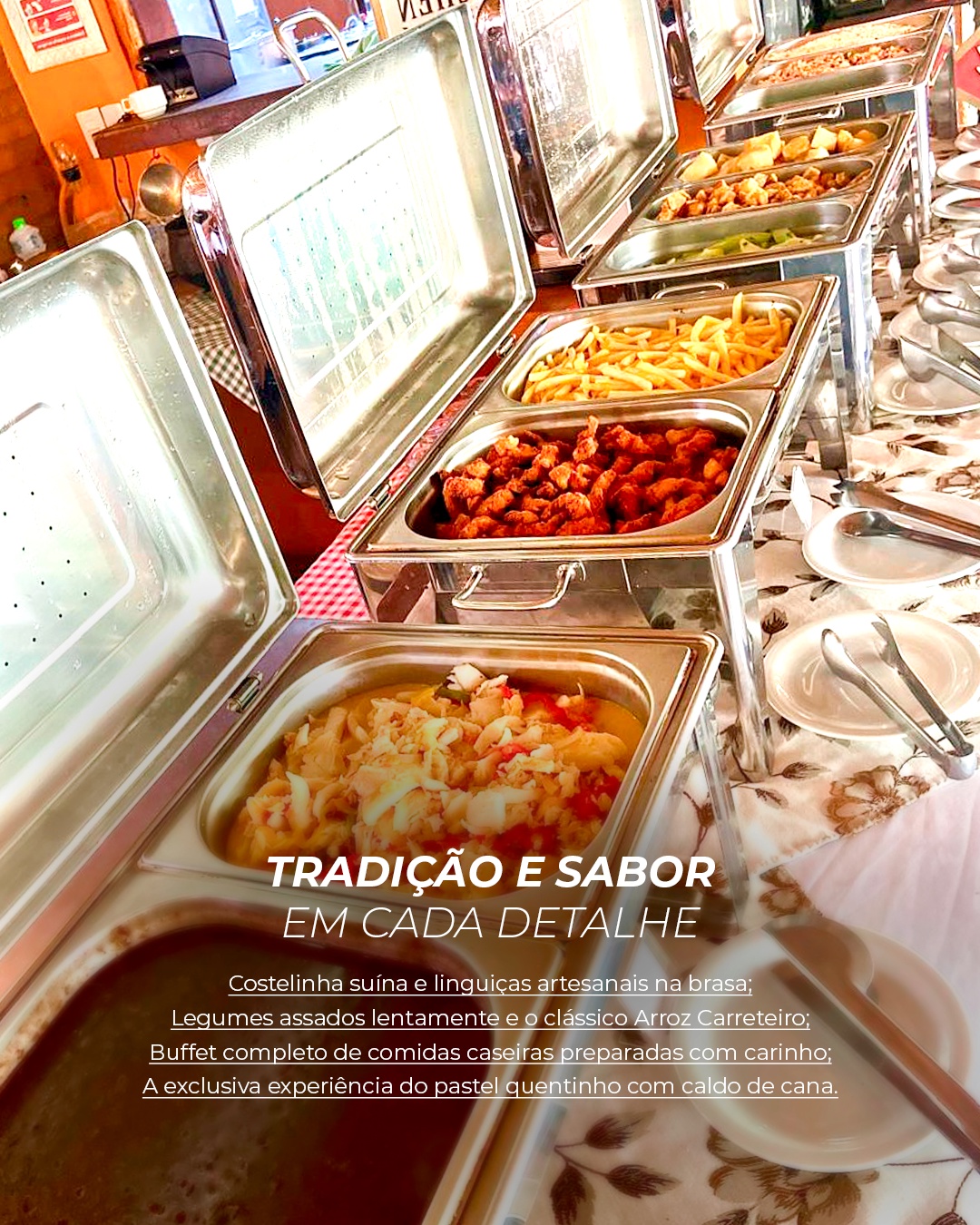 Cartaz da tradição e sabor do Minha Glória