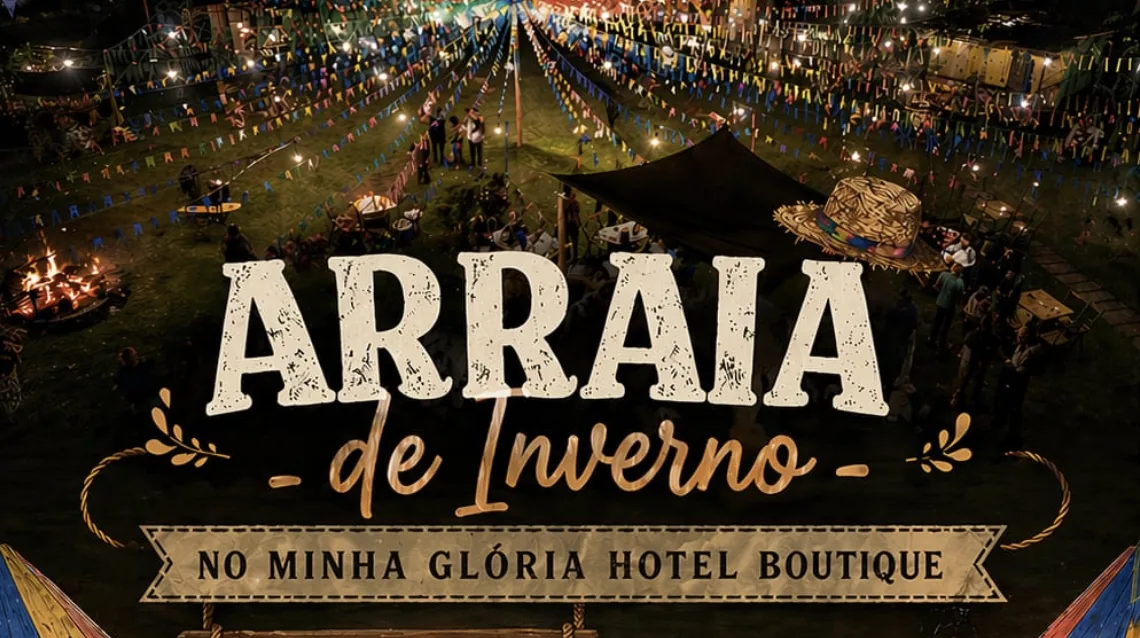 Cartaz do pacote Arraiá de Inverno 2026